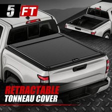 5ft Truck Bed Retractable Roll-up Hard Tonneau Cover For 05-26 Nissan Frontier