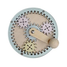 Busy Board Hand Crank Gear DIY Material Sensory Toy Wooden Handicraft Toy