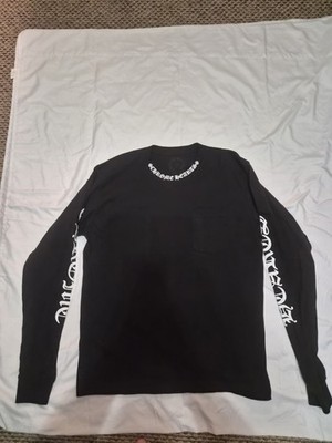 Chrome Hearts Men's Black Long Sleeve Graphic Print Pocket T-Shirt Size L MPN 0 