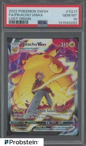 2022 Pokemon SWSH Lost Origin #TG17 FA Pikachu VMAX PSA 10 GEM MINT