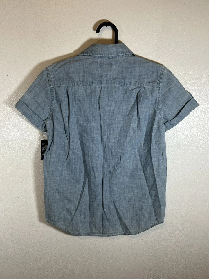 NWT Polo Ralph Lauren Denim Button Up Shirt Boys Size 7 Short Sleeve - Image 4 of 4
