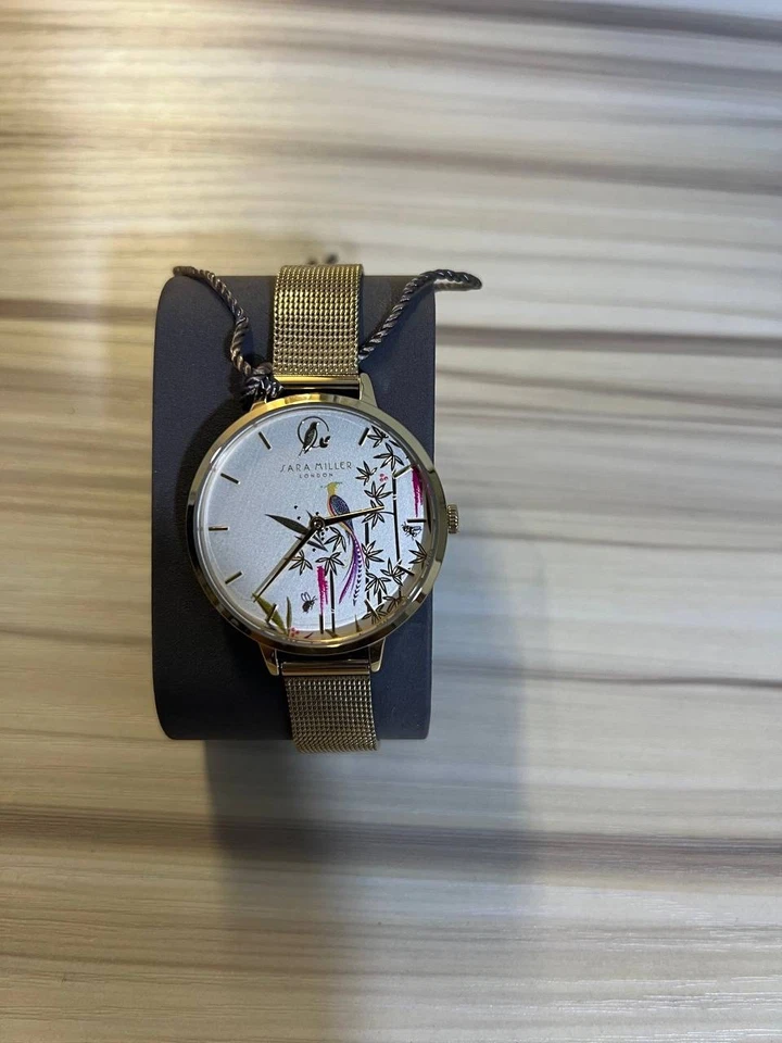 Sara Miller Watch Gold Mesh Strap Bird Design Gift Boxed — 第 3/4 张图片