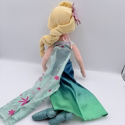 Disney Store Frozen Fever Elsa Plush Doll 18 Inch Green Floral Dress Cape | eBay Disney Store Frozen Fever Elsa Plush Doll 18 Inch Green Floral Dress Cape | eBay