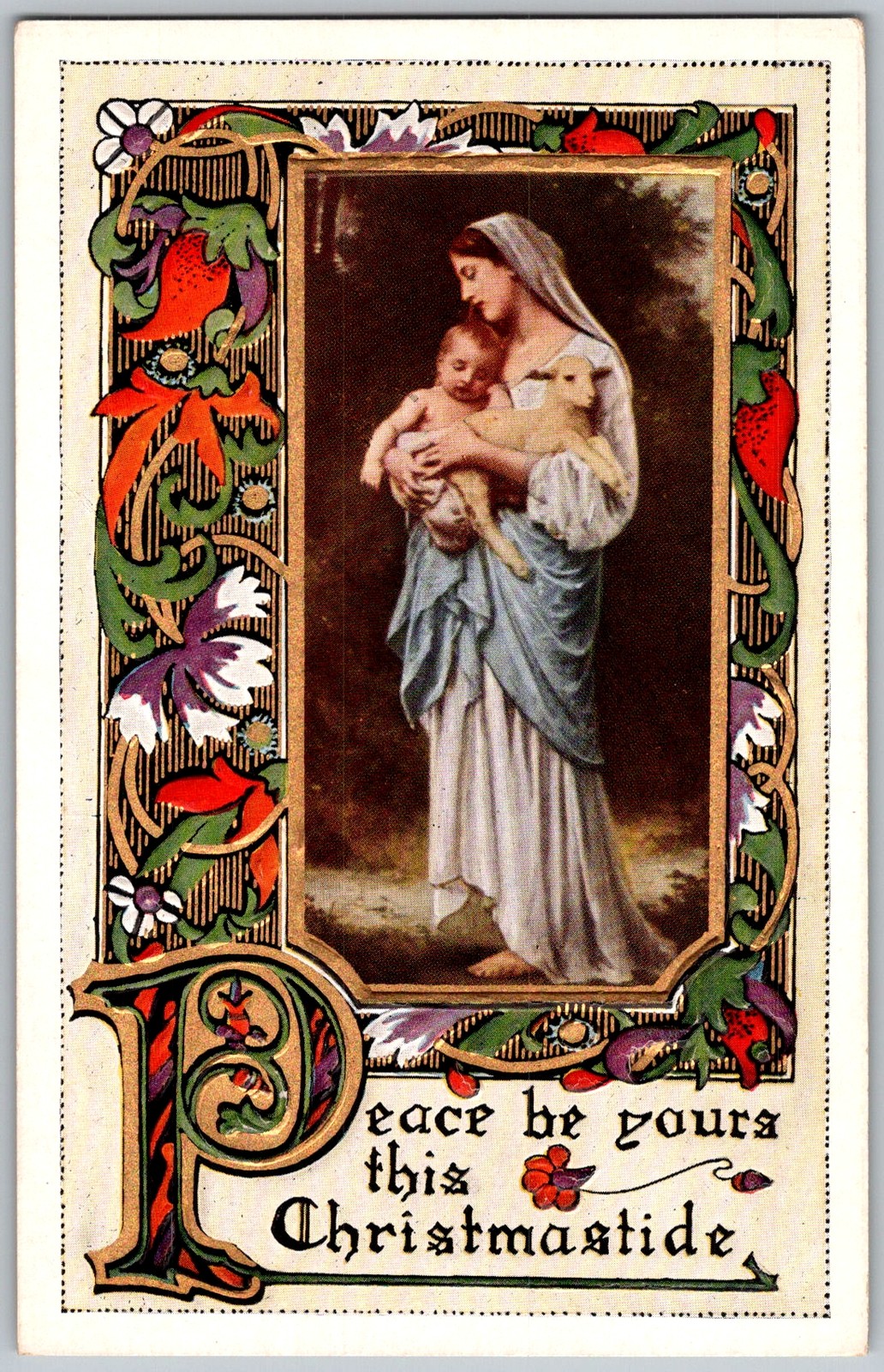 Antique Postcard Madonna and Child 1910s