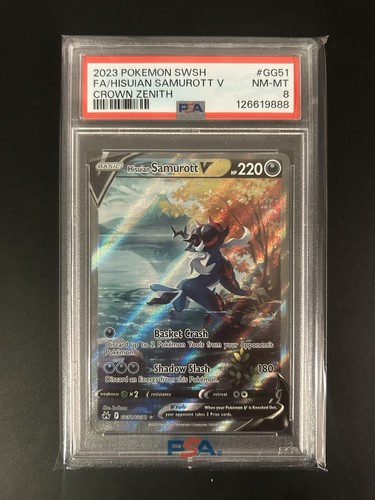 Hisuian Samurott V graded PSA 8 for sale on eBay