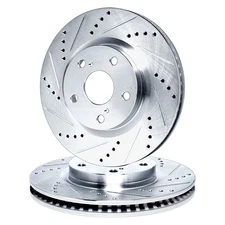 For Cadillac Catera 01 R1 Concepts Drilled & Slotted Rear Brake Rotor Set