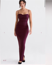 NWT House of CB Lani Merlot Corset Maxi Dress - Size Large Plus Cup