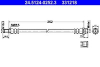 Bremsschlauch ATE 24.5124-0252.3 FüR Ford Tourneo Transit Bus Tdci 4X4 RWD 16V