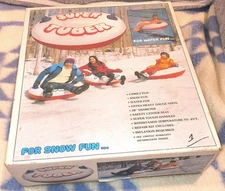 OK Vintage/70s Super Tuber Snow Tube Sled/Water Float w Handles in Original Box
