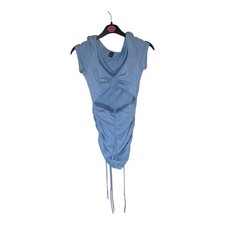 SHEIN Cut Out Ruched Cami Bodycon Dress Size 5 Baby Blue