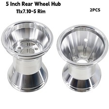 2X 5'' GO KART Wheel Rim Rear 11X7.10-5 Aluminum Hub Racing Go Kart Trike Drift