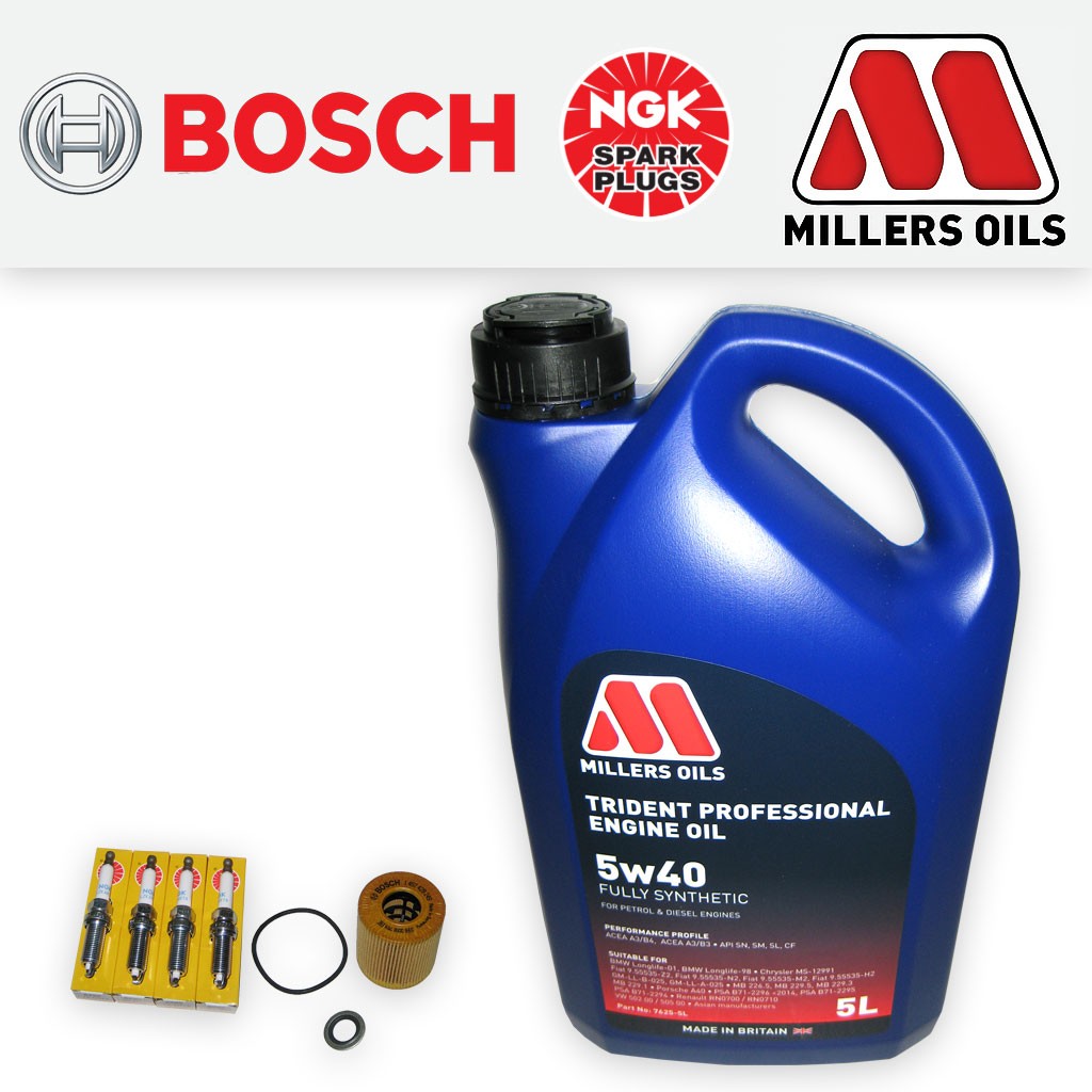 SERVICE KIT for CITROEN C2 1.4 16V PETROL OIL FILTER PLUGS +5W40 OIL (2004-2009)