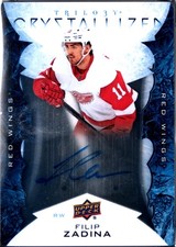 2022 Upper Deck Trilogy Update Auto Filip Zadina Crystallized Signature