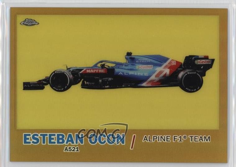 2021 Topps Chrome Formula 1 Gold Refractor 14/50 Esteban Ocon #T61-EO 0v2h