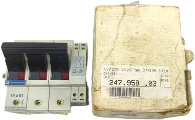 Disjoncteur Isolateur Fusible Telemecanique GK1-ES 025644 50A 3P+2F 14X51Mm - Photo 1/4