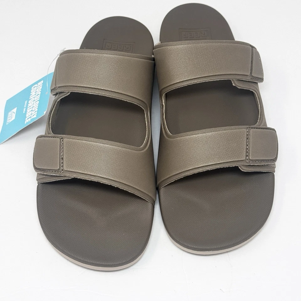 Sandalias Reef Cushion Tradewind Slide - Nuevas con etiquetas para hombre talla 11 marrón fósil ajustables Foto 3 de 4