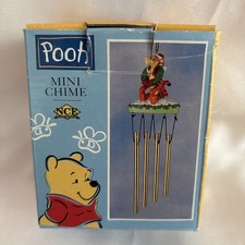 Disney ChristmasVintage Winnie the Pooh Mini Wind Chime 1997 In Box, Unused