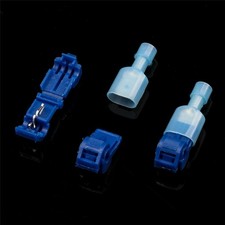 300 Pcs T-Taps  Male Disconnect Wire Connectors 16-14 AWG Gauge Terminals Blue