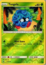 Tangela Reverse Holo 7/147 Common SM Burning Shadows LP Pokemon Card