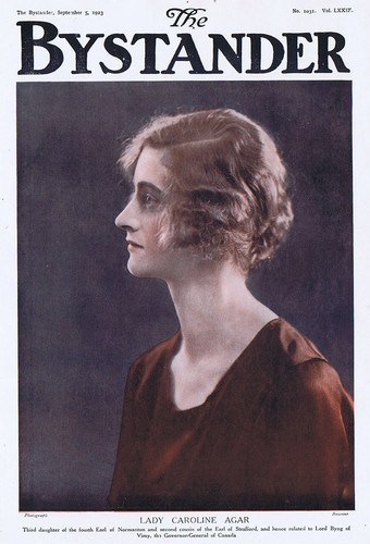 LADY CAROLINE AGAR Daughter of the 4th Earl of Normanton - Antique Print 1923