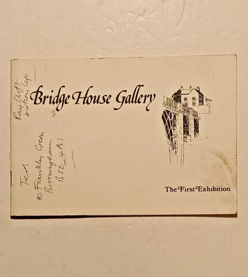 Bridge House Gallery Die erste Ausstellung undatierte Broschüre Einflüsse B G Rogers