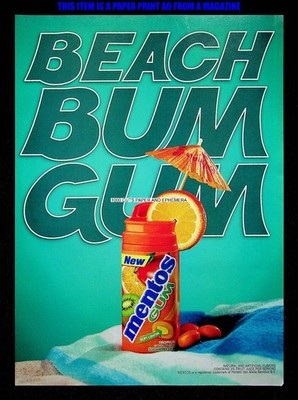 Mentos Tropical Gum 2009 Trade Print Magazine Ad Poster ADVERT