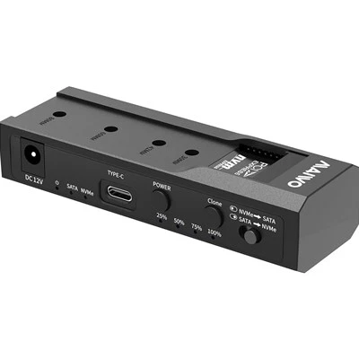 Maiwo Usb Type-C Dual Bay Hdd/Nvme M2 Ssd 10Gbps Clone Converter for 2.5" And 3.