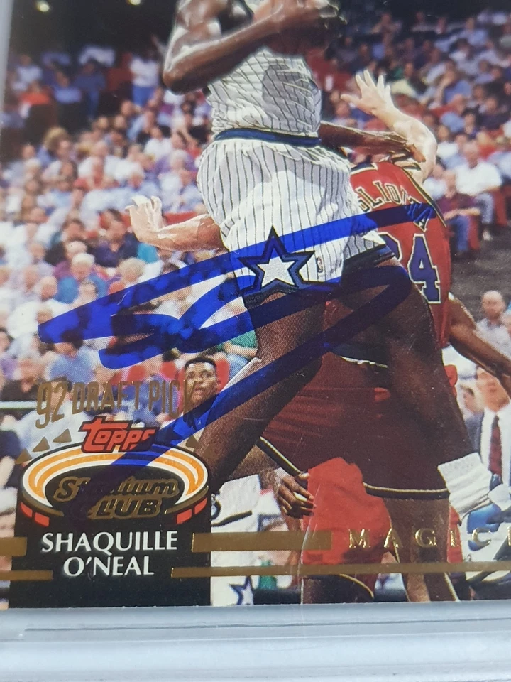 1992 Stadium Club Shaquille O'Neal novato no cartão autógrafo - BGS 10 AUTO RC - Imagem 2 de 4