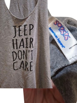 American APPAREL Racerback  Women s Tank Top Heather Grey Jeep Hair 50/25/25 L