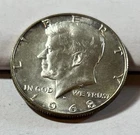 1968-D Kennedy Half Dollar 40% Silver - AU About Uncirculated.