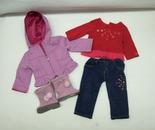 Lote de Ropa Chaqueta Botas American Girl Frosty Fun Cremallera Desfile de Moda