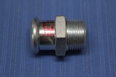 RMC377- RM steelPRES Press Übergangsstück 22mm -3/4'' AG Nr 387304022  C-Stahl