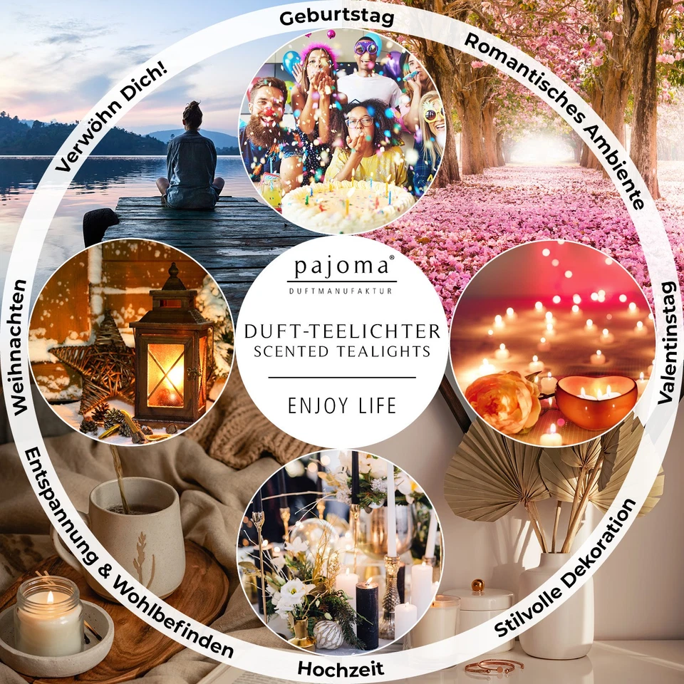 pajoma® Duft-Teelichter Sets | 26 Düfte | 4 Std Brenndauer Deko Kerze Duftkerzen - Bild 4 von 4