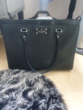  Kate Spade New York Schuyler Large Leather Tote Shoulder Bag In Black,dust bag