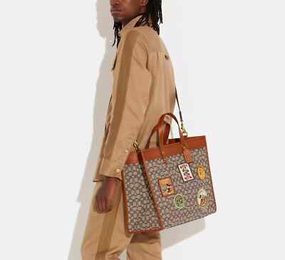 coach バック NWT COACH Disney X Coach Field Tote Bag 40 In Signature