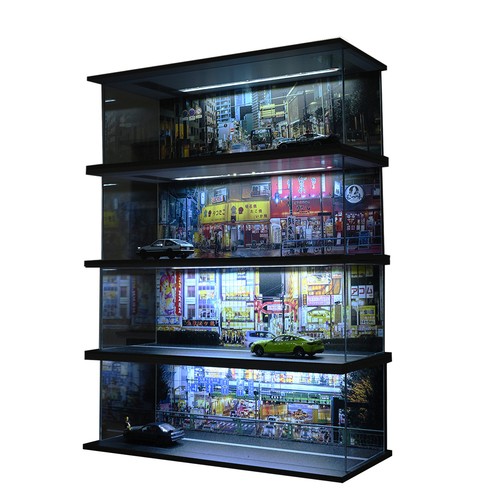 Diorama 1/64 modellino auto garage illuminazione led garage riparazione negozio scena modello regalo - Foto 15 di 59