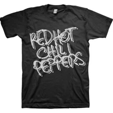 Red Hot Chili Peppers Black & White Logo Official Merch T-Shirt M/L/XL - New