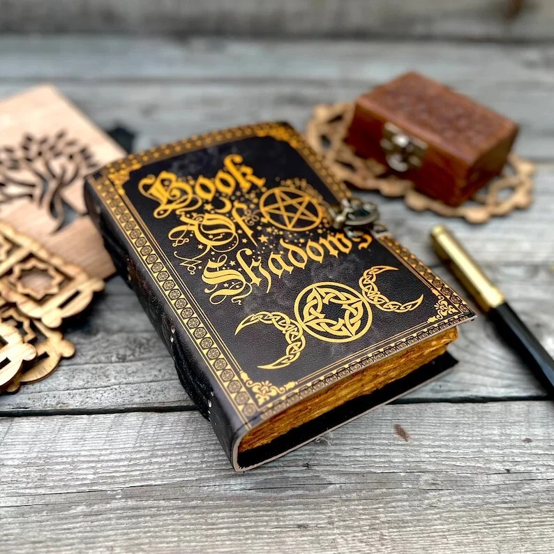 Leather Journal Notebook book of Shadows Antique paper- - Image 2 of 4