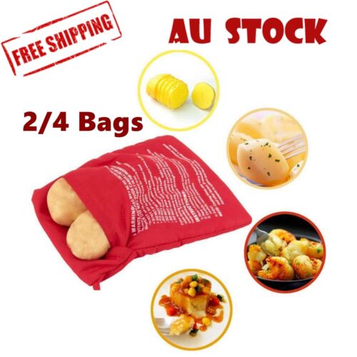 Microwave Potato Bag Baked Potato Corn Express  Cooking Bag Reusable Washable - Picture 1 of 3