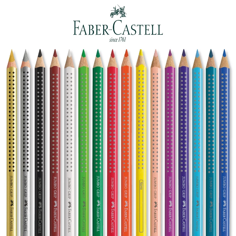 Faber Castell Farbstift Buntstift Bleistift Buntstifte JUMBO Grip metallic