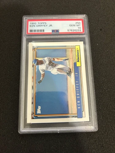 PSA 10 GEM MINT 1992 TOPPS KEN GRIFFEY JR #50