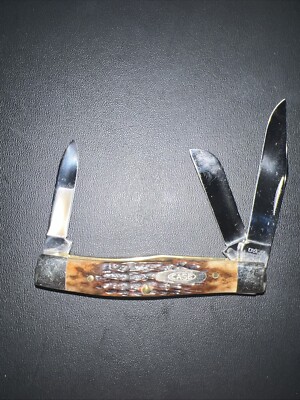 Case XX- 1983 63032 Pattern 3 Blade Stockman Bone Handle - 7 Dot -mint