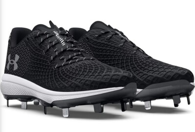 Under Armour Women's Glyde 2 MT LE Softball Cleats Size 7 NEW 3026601-001 BLACK