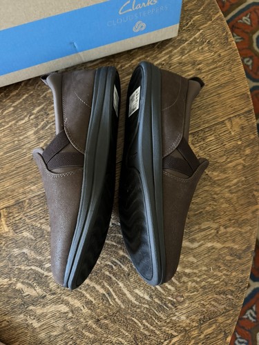 Clarks Breeze Bali Casual Slip-On Teacher Shoes Size 7 Brown Comfort Office New - Picture 6 of 8