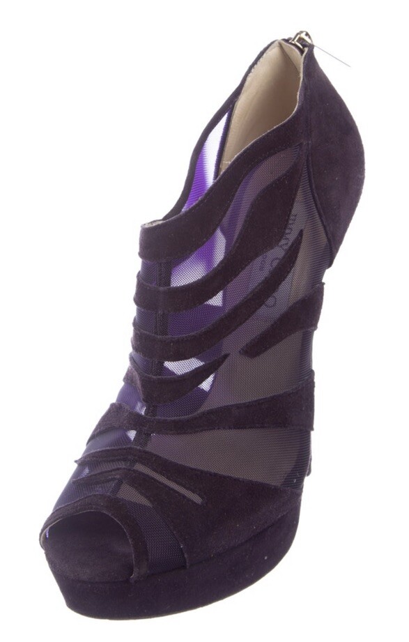 JIMMY CHOO ジミーチュー ブーティ 紫 2014923D0028 Sailor Saturn Boot 50 | Purple Stretch Knit Boot | JIMMY CHOO