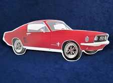 FORD MUSTANG - 21" -*US MADE*- Die-Cut Metal Sign - Man Cave Garage Bar Décor