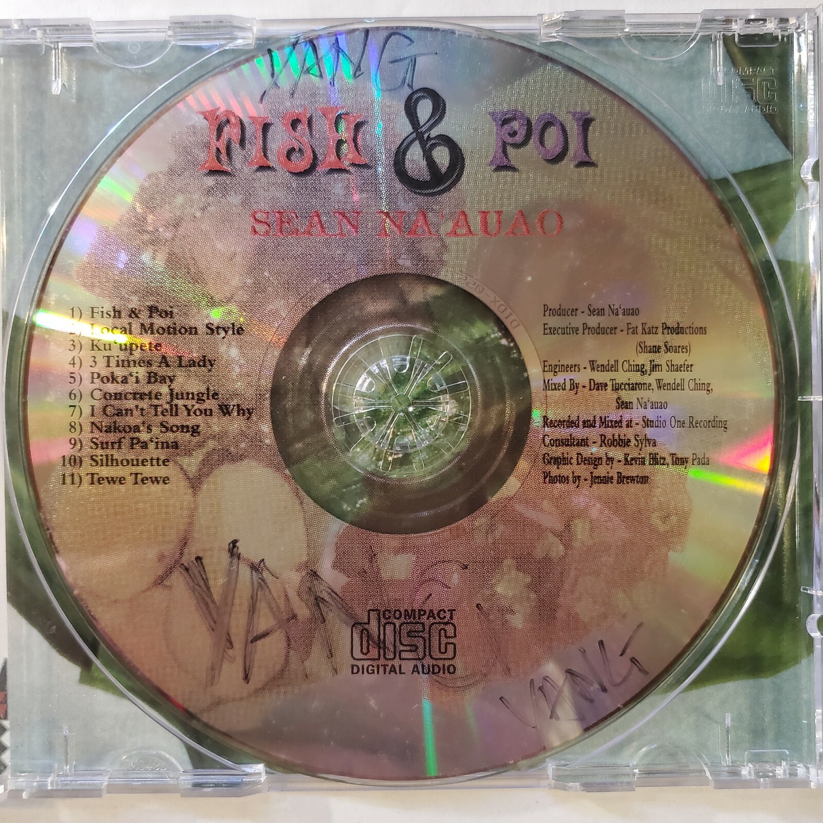 Sean Na'auao CD Lot - 2 Titles - Homegrown Hawaiian - Fish & Poi