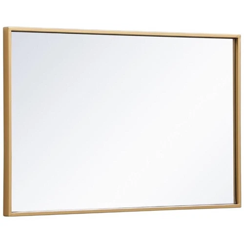Elegant Decor Eternity 18" x 28" Modern Metal Frame Mirror in Brass - Picture 4 of 8