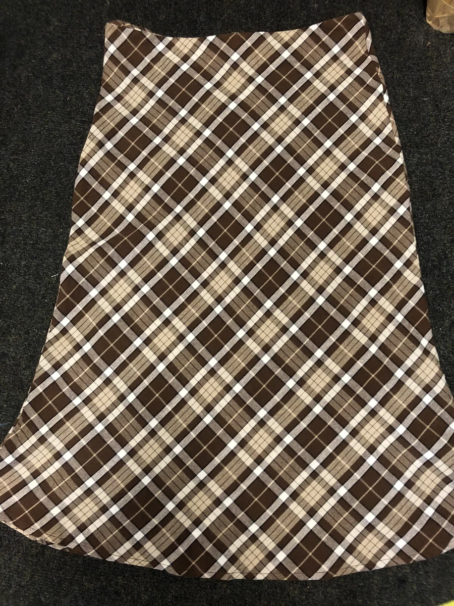Checkered top skirt cream
