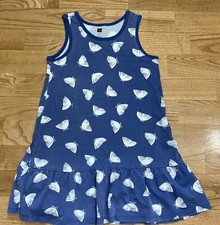 Girl's Tea Collection Dusty Blue Butterfly Dress Size 6 EUC